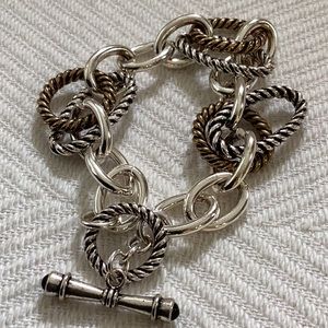 Gold Silver Toggle Bracelet